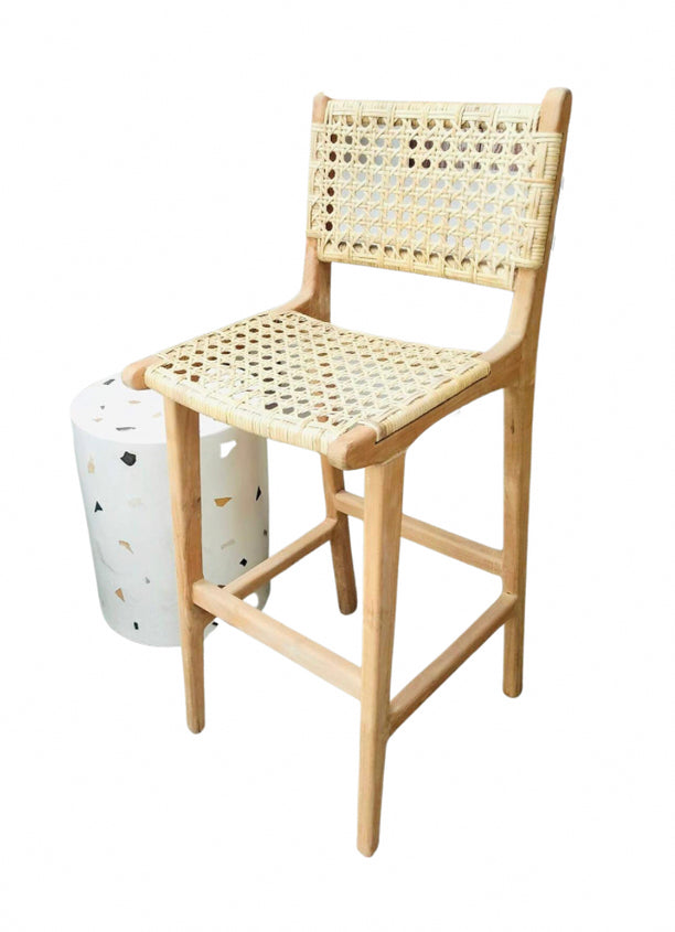 RATTAN STOOL WITH BACK preorder ADDED TO NEXT SHIPMENT